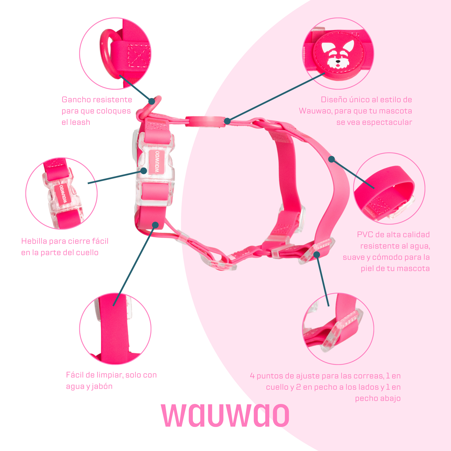 Harness - Impermeable - Fucsia