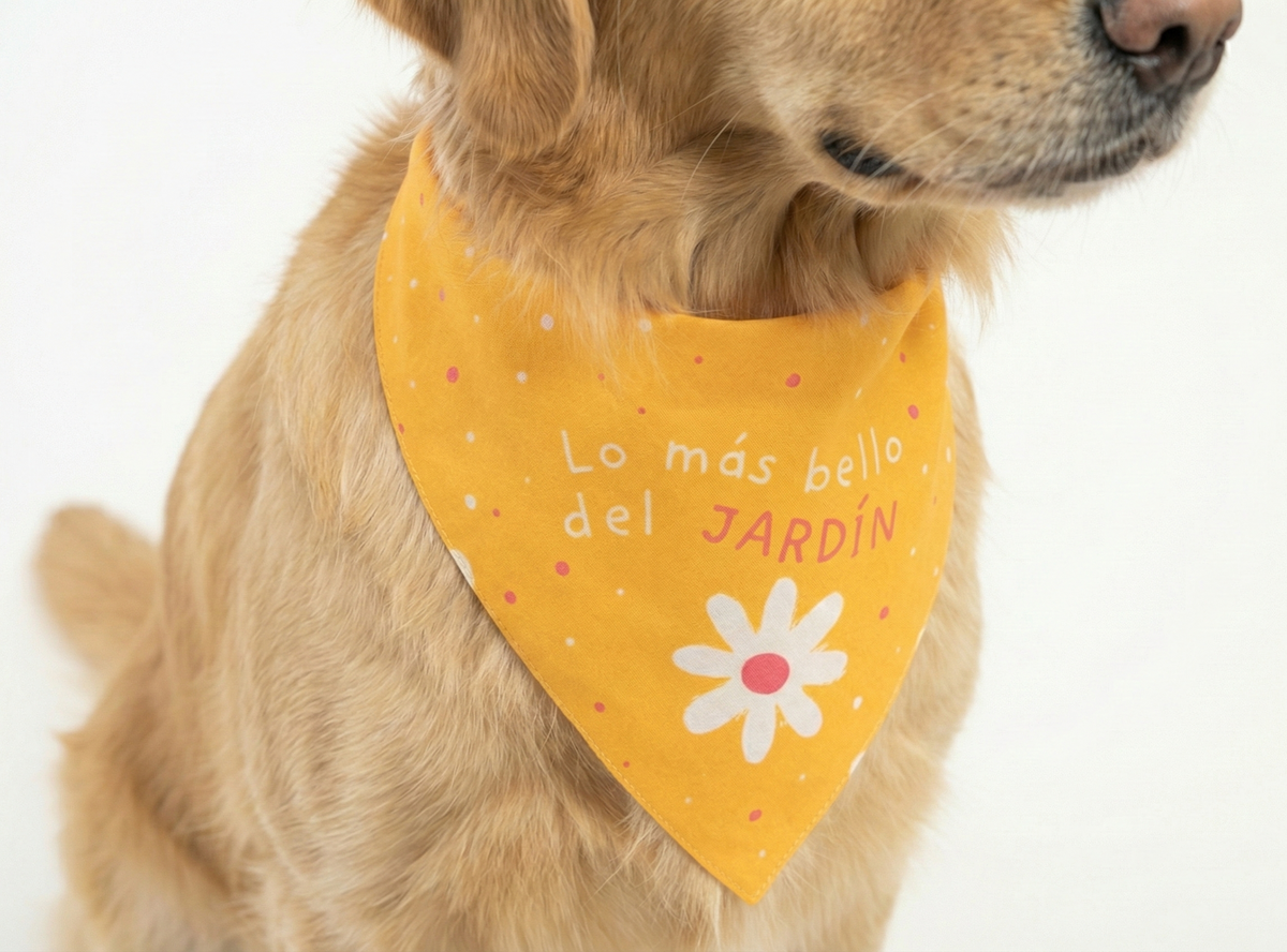 Bandana Lo más bello del jardín - Reversible 2 en 1