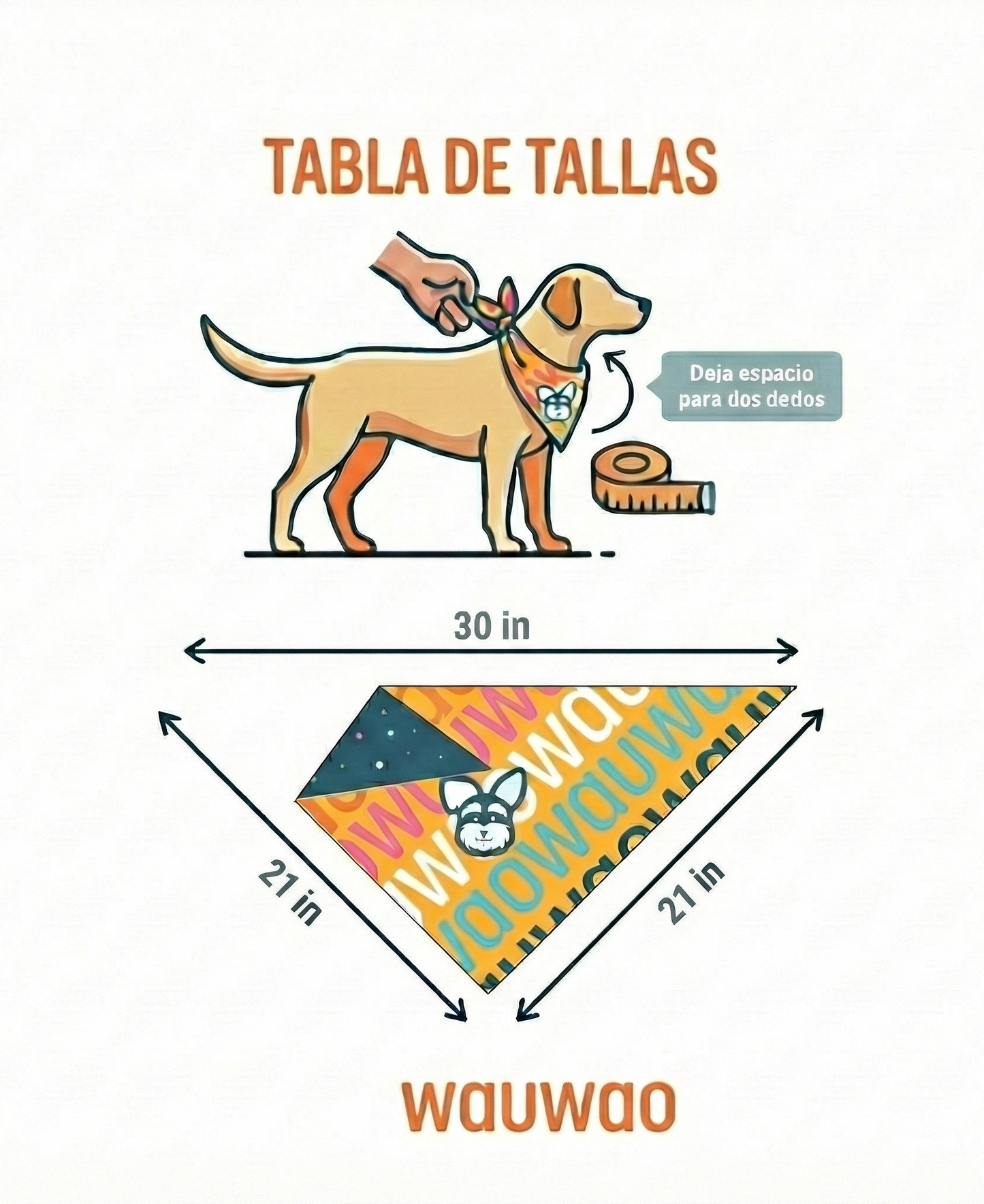Bandana Soy todo un WauWao - Reversible 2 en 1