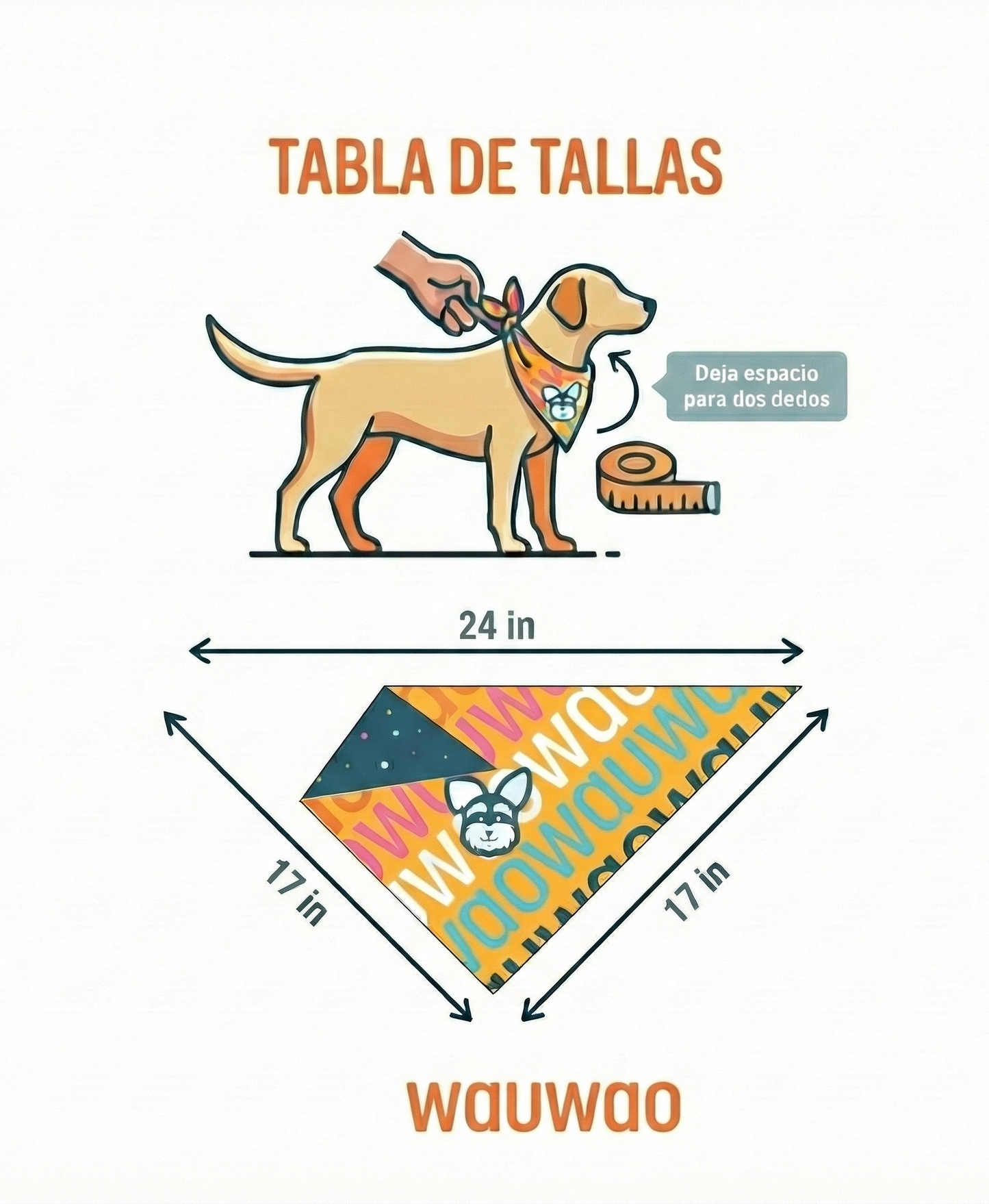 Bandana Soy todo un WauWao - Reversible 2 en 1