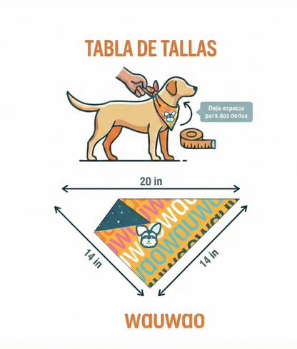 Bandana Soy todo un WauWao - Reversible 2 en 1