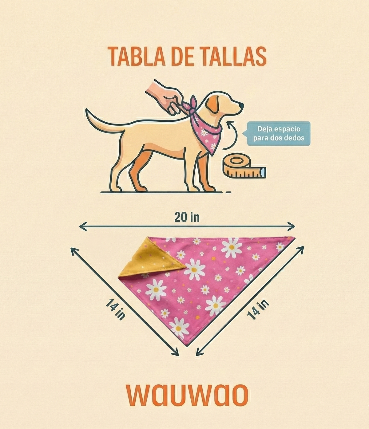 Bandana Lo más bello del jardín - Reversible 2 en 1