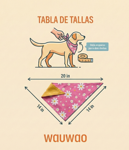 Bandana Lo más bello del jardín - Reversible 2 en 1