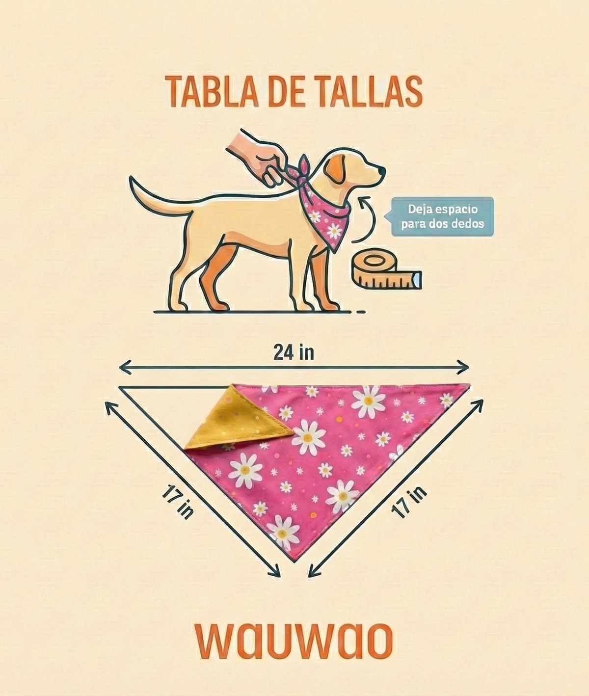 Bandana Lo más bello del jardín - Reversible 2 en 1
