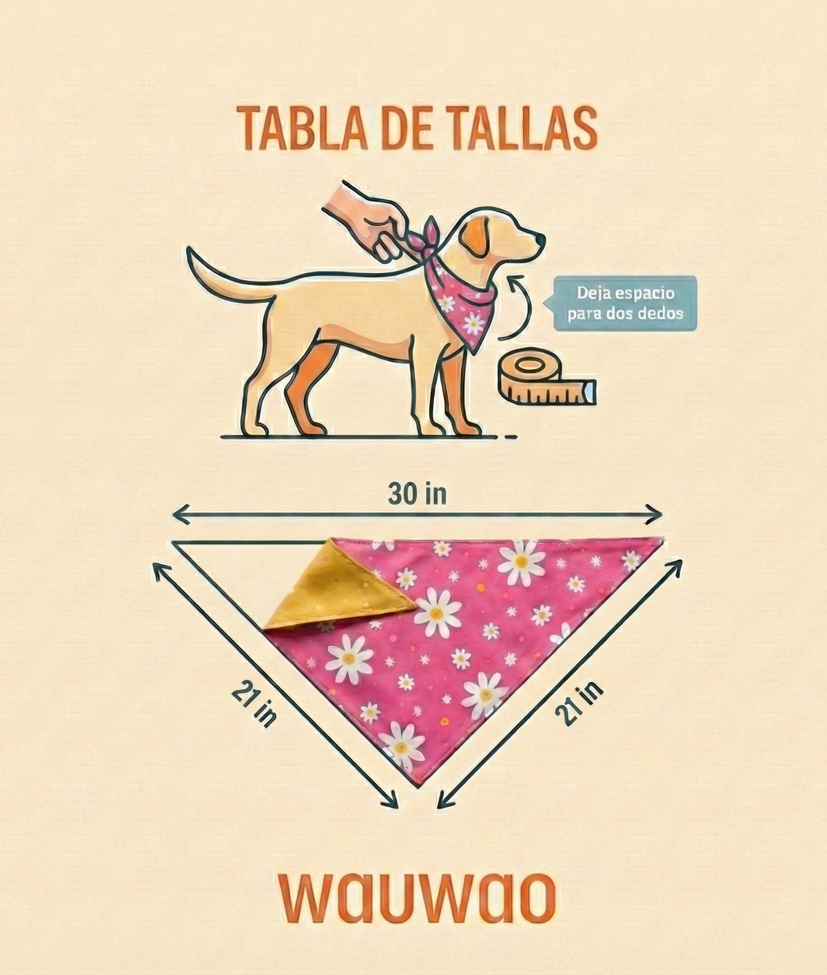 Bandana Lo más bello del jardín - Reversible 2 en 1